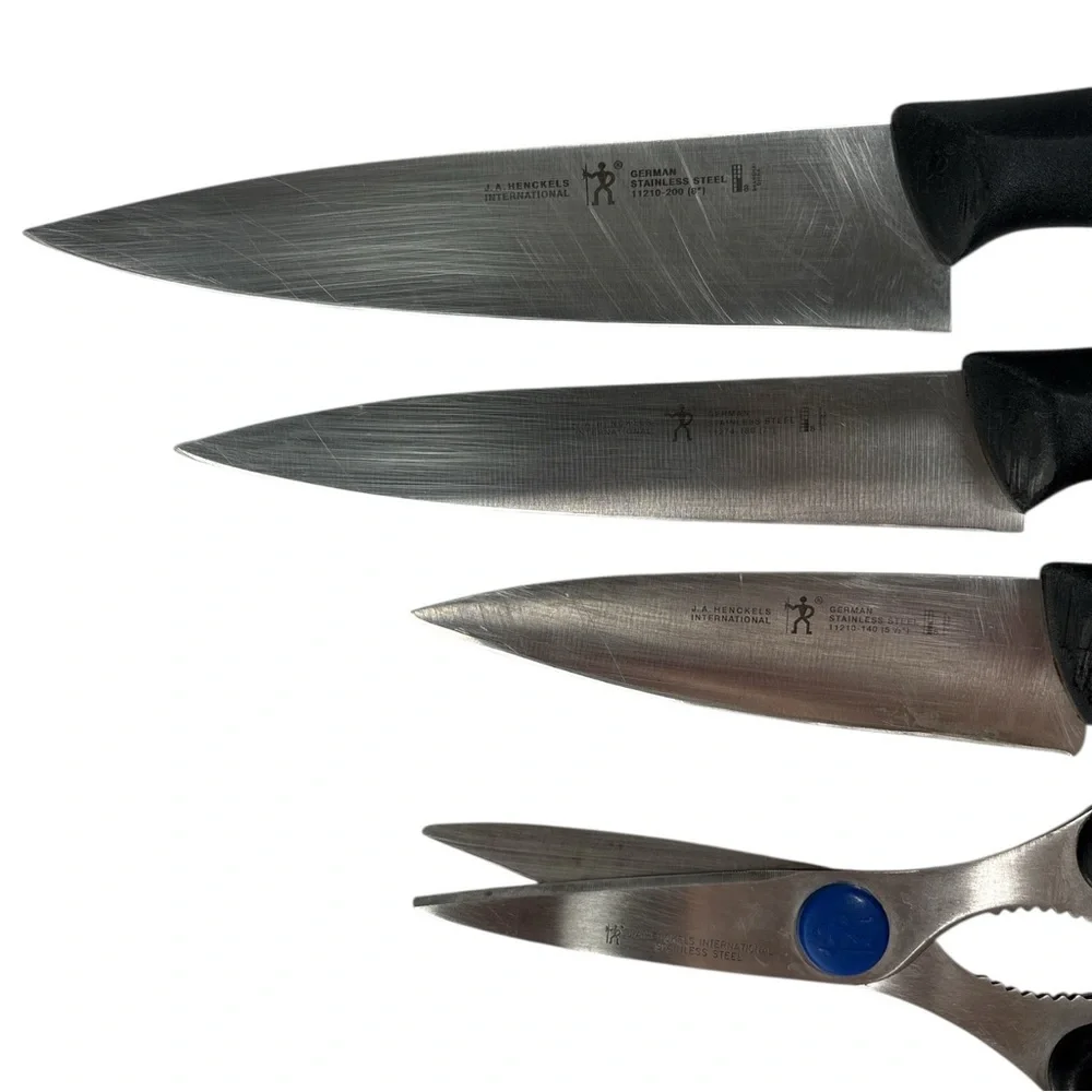J.A. Henckels International Knife Set Of 3 & Shears Essential Kitchen Knives